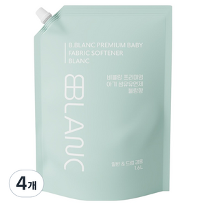 비블랑 유아 섬유유연제 블랑향 리필, 4개, 1.6L