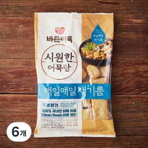 바른 시원한어묵탕, 398g, 6개