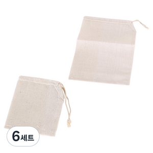 4BNK 삼베 주머니 2종 세트, 6세트