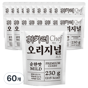 휘카레 셰프 오리지널 소스 순한맛, 230g, 60개