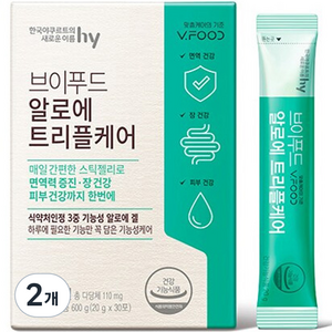 에치와이 브이푸드 알로에 트리플케어 30p, 600g, 2개