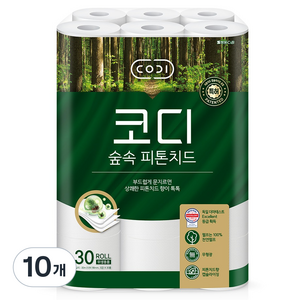 코디 숲속 피톤치드 롤화장지, 30m, 30롤, 10개