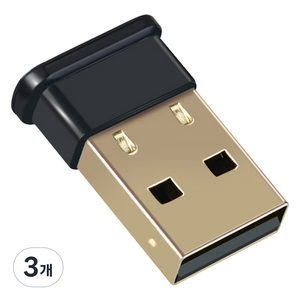 컴스 블루투스 v5.3 듀얼모드 EDR 30m지원 무선 USB 동글, BT505-3, 블랙, 3개