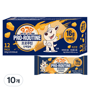 프로루틴 오고단 오븐에 구운 단백질바 치즈맛 12p, 600g, 10개