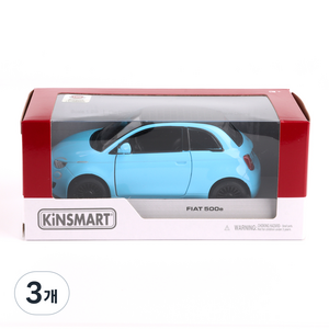 킨스마트 피아트 500E 파스텔 컬러 다이캐스트 KT5440Y, 블루, 3개