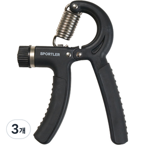 스포틀러 무소음 악력기 5~60kg, 블랙, 3개