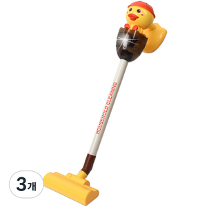 화이트웨일 펀 크리닝 킷 무선청소기 청소놀이, 노랑오리, 3개
