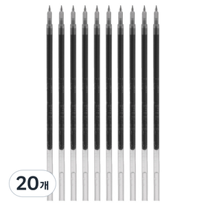 파이롯트 쥬스업 3/4색 다색볼펜 리필심 0.4mm, 블랙, 20개