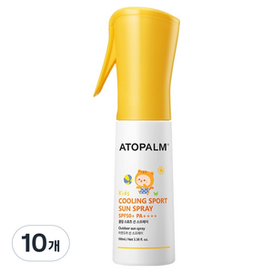 아토팜 키즈 쿨링 스포츠 선 스프레이 SPF50+ PA++++, 100ml, 10개