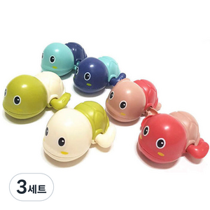 헤엄치는 태엽 거북이 장난감 6종 세트, 랜덤 발송, 3세트