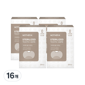마더케이 멸균 구강티슈 30p, 120g, 30개입, 16개
