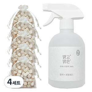 온다숲 맑고 맑은 편백 탈취 스프레이 500ml + 편백큐브 50g 5p 세트, 4세트