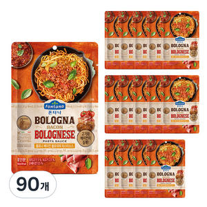 폰타나 볼로냐 베이컨 볼로네제 파스타소스 파우치, 130g, 90개