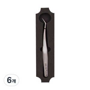 하비미오 초정밀 핀셋 둥근형, 혼합색상, 6개
