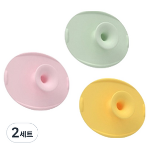 조이멀티 뽁뽁클렌징 실리콘 샴푸브러쉬 3종 세트, 핑크, 그린, 옐로우, 2세트