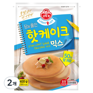 오뚜기 라이트 앤 조이 당을줄인 핫케이크 믹스, 400g, 2개