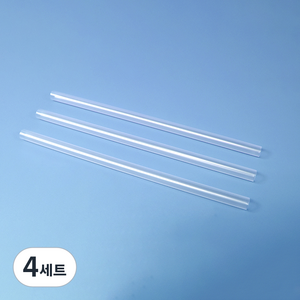 보니팩 일자 투명 벌크 버블티 스트로우 12 x 210 mm, 200개, 4세트