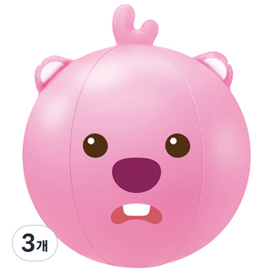 잔망루피 얼굴 비치볼, 40cm, 혼합색상, 3개