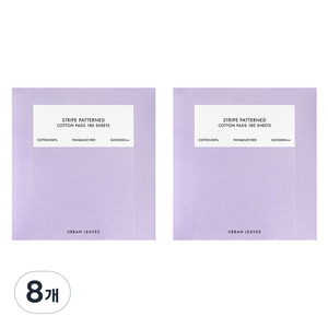 어반리브즈 줄무늬 화장솜, 8개, 180개입