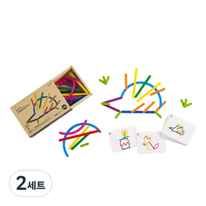 이디엑스에듀케이션 비지플레이 지오스틱스 세트 21367, 혼합색상, 2세트