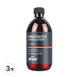 미스터워시 지엠지모터스 프리미엄 케미컬 고속코팅왁스, 500ml, 3개
