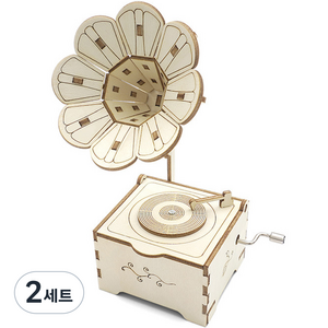 티처스 STEAM 빈티지 오르골 축음기 만들기 R-55, 2세트