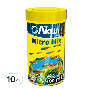 아트아쿠아 마이크로 믹스 열대어 파우더 비트 사료, 100ml, 10개