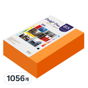 종이문화 프린트프로 두꺼운 칼라 복사지 No27 오렌지 205g, B5, 1056개