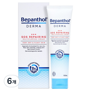 비판톨 더마 SOS Reparing 멀티 퍼포즈 크림, 6개, 100ml