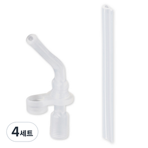 푸고 TKFE-280 TKFG-280 겸용 빨대 2종 세트, 280ml, 4세트, 투명계열