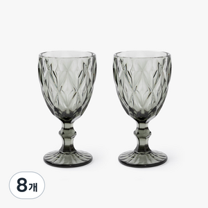 마리아꾸르끼 티만티 와인잔 320ml, 클리어 스모키, 8개
