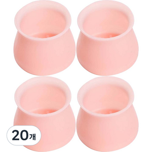 봄봄리빙 PVC 의자 다리 보호 커버 4p, 핑크, 20개