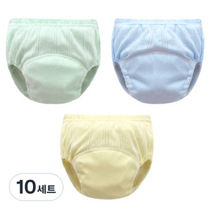 엠케이 남아용 펀칭 단색파스텔 배변훈련팬티 3종 세트, 랜덤발송, 10세트