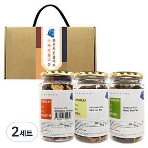 산해랑 프리미엄 수제 전통 작두콩차 + 연근차 + 돼지감자차 선물세트, 2세트
