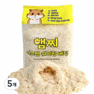 햄찌 아스펜 쉐이빙 베딩, 10L, 5개