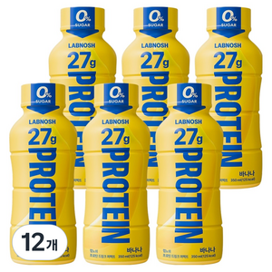 랩노쉬 프로틴 드링크 퍼펙트 바나나, 12개, 350ml