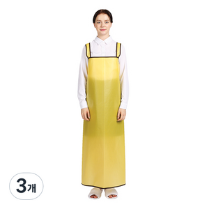 웰프런 메쉬 방수앞치마 H형 대, 옐로우, 3개
