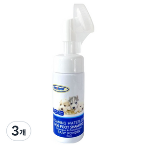 헬로도기 강아지 풋거품샴푸 베이비파우더향, 3개, 150ml