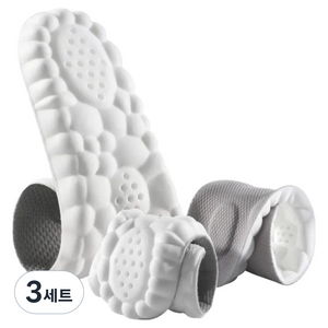 파파홀릭 여성용 발편한 푹신한 구름깔창 에어 인솔 그레이, 3세트