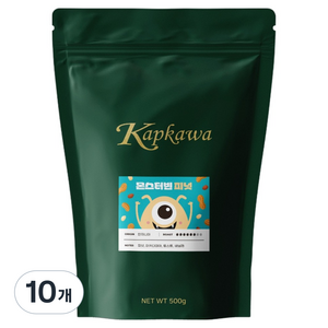 캅카와 몬스터빈 피넛 커피 원두, 에스프레소(고움), 500g, 10개