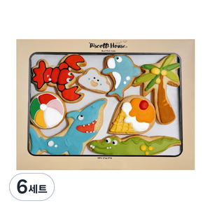 비스코티하우스 상어 친구 쿠키 8종 세트, 170g, 6세트