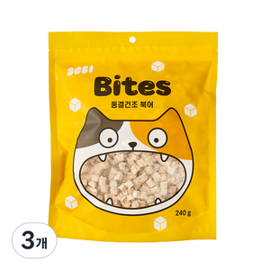 3651 고양이 바이츠 동결건조 트릿, 북어, 240g, 3개