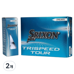 스릭슨 던롭코리아 TRISPEED 투어 골프공 3피스, 퓨어화이트, 2개, 12개입