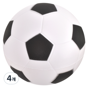아동용 말랑말랑 스펀지 탱탱볼, 축구공, 4개