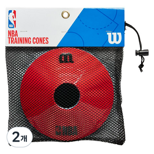 윌슨 NBA 트레이닝 콘 10종 세트 WTBA9000NBA, 레드, 화이트, 민트, 2개