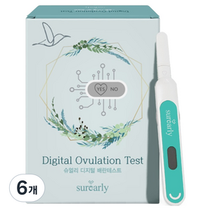 슈얼리 디지털 배란테스트기 SU-DR01-LH, 20개입, 6개