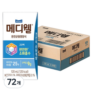 메디웰 고단백 완전균형영양식, 120ml, 72개