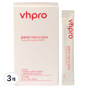 Vhpro 글루타민 아르기닌 6000, 280g, 3개