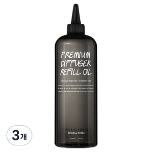 허브앤리빙 프리미엄 대용량 디퓨저 리필액, 플라워마켓, 1.05L, 3개