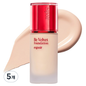 에스쁘아 비벨벳 파운데이션 SPF22 PA++ 30g, 5개, 21C쿨아이보리